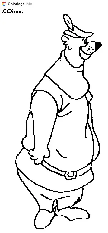 Coloriage Petit Jean - Robin des Bois à imprimer