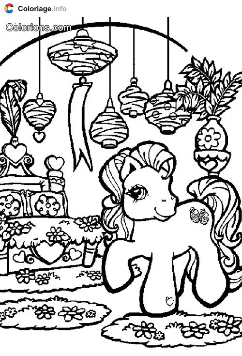 Coloriage Petit Poney 020 - Mon Petit Poney à imprimer
