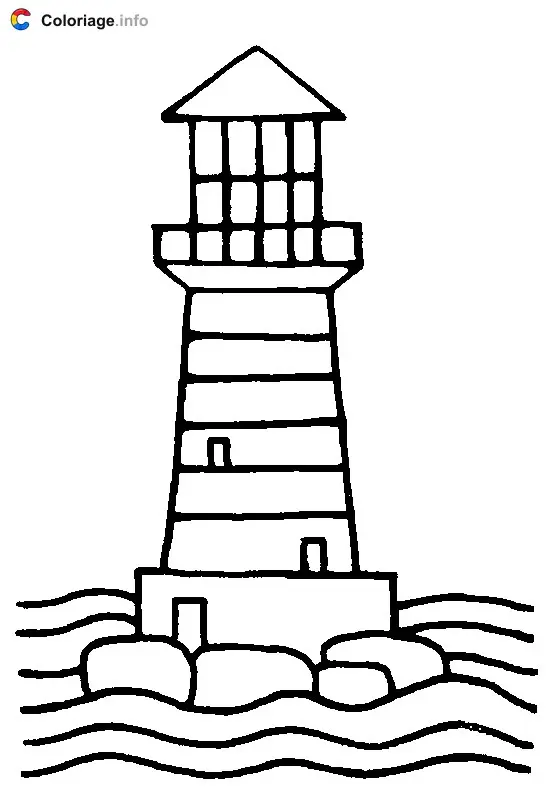 Coloriage Phare à colorier - Phares à imprimer