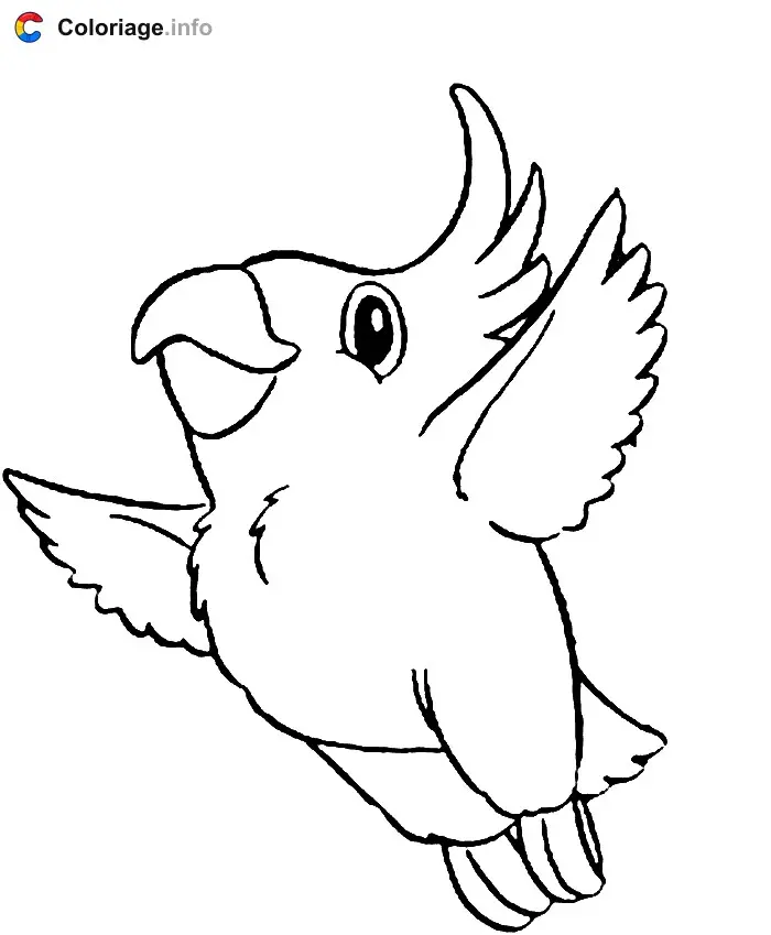 Coloriage Pichu le perroquet de Tao - Les Mystérieuses Cités d'Or à imprimer