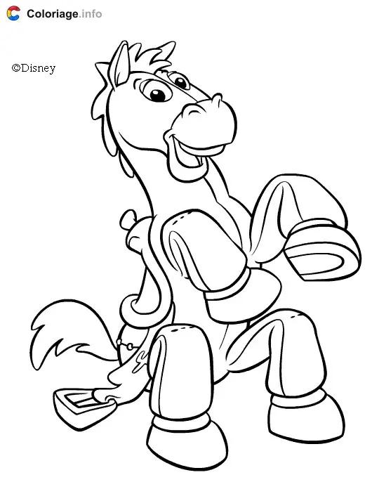 Bullseye the Horse from Toy Story coloring page to print