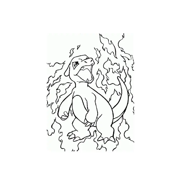 Fire Pokémon coloring page to print