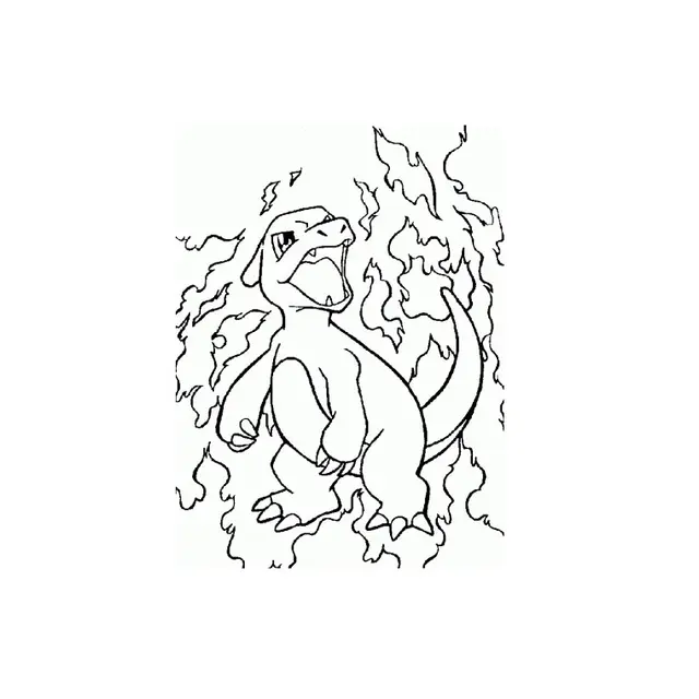 Coloriage Pokemon Feu - Pokémon à imprimer