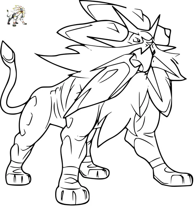 Coloriage Pokemon Solgaleo - Pokémon à imprimer