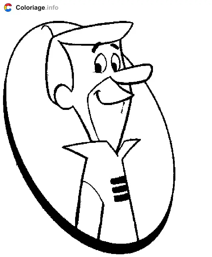 Coloriage Portrait de George Jetson - Les Jetson à imprimer