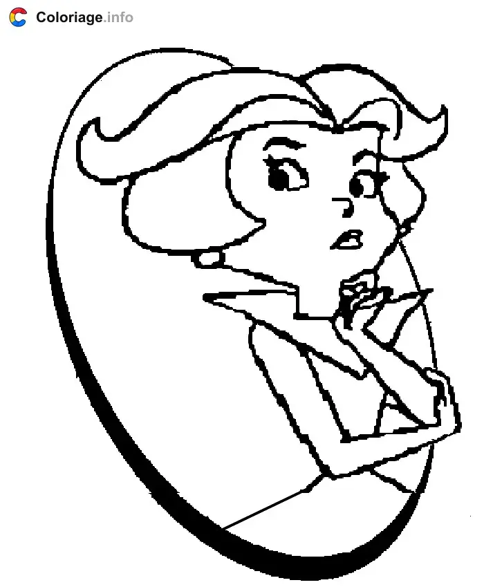 Coloriage Portrait de Jane Jetson - Les Jetson à imprimer