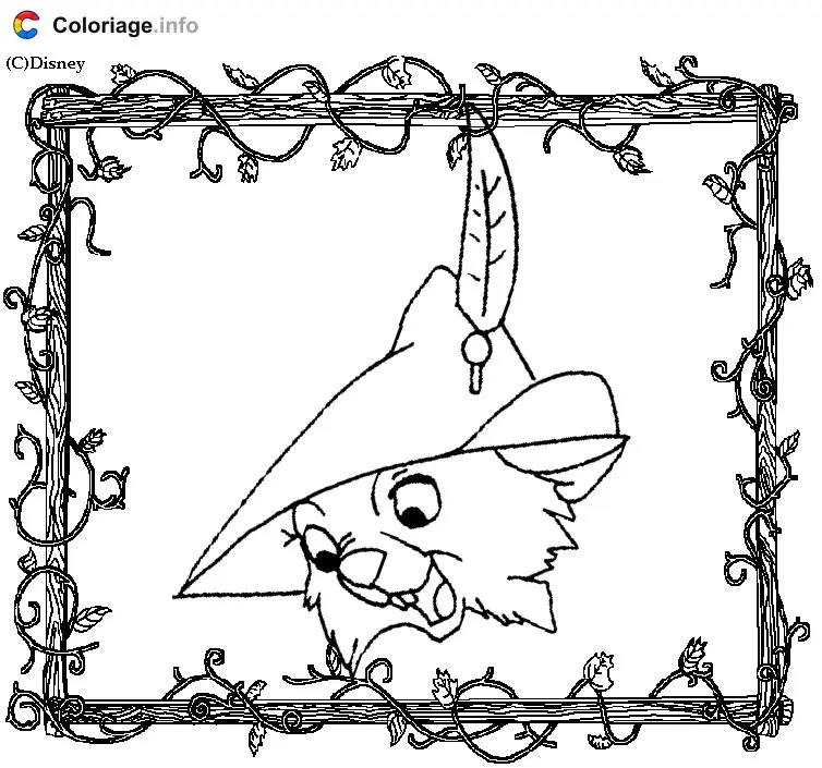 Coloriage Portrait - Robin des Bois à imprimer