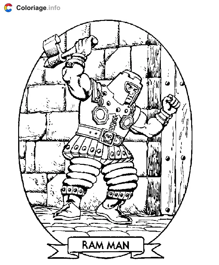 Coloriage Ram-man - Musclor à imprimer