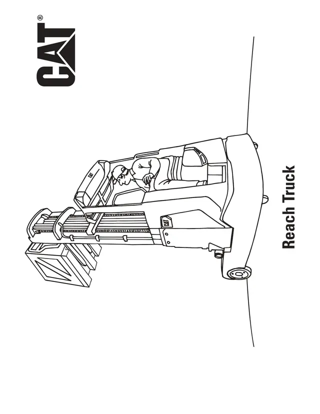 Coloriage Reach Camion Caterpillar - Camion à imprimer