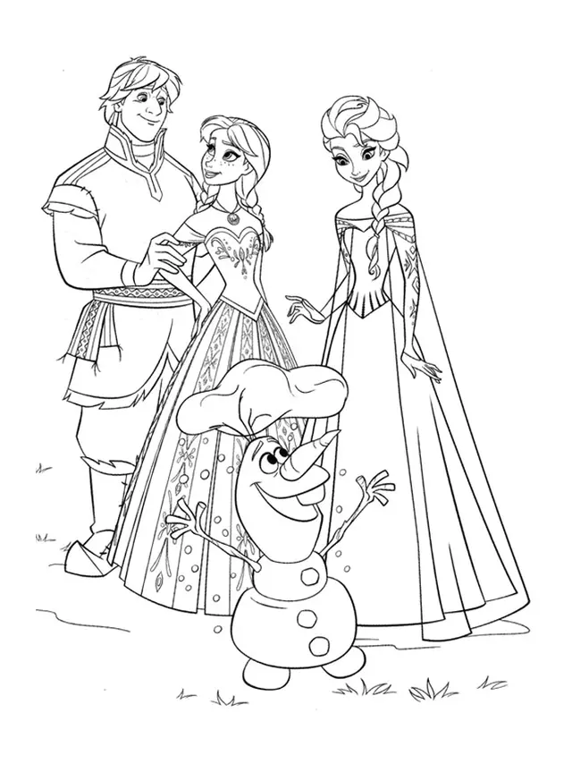 Coloriage Reine des Neiges dans son palais de glace - La Reine des neiges à imprimer