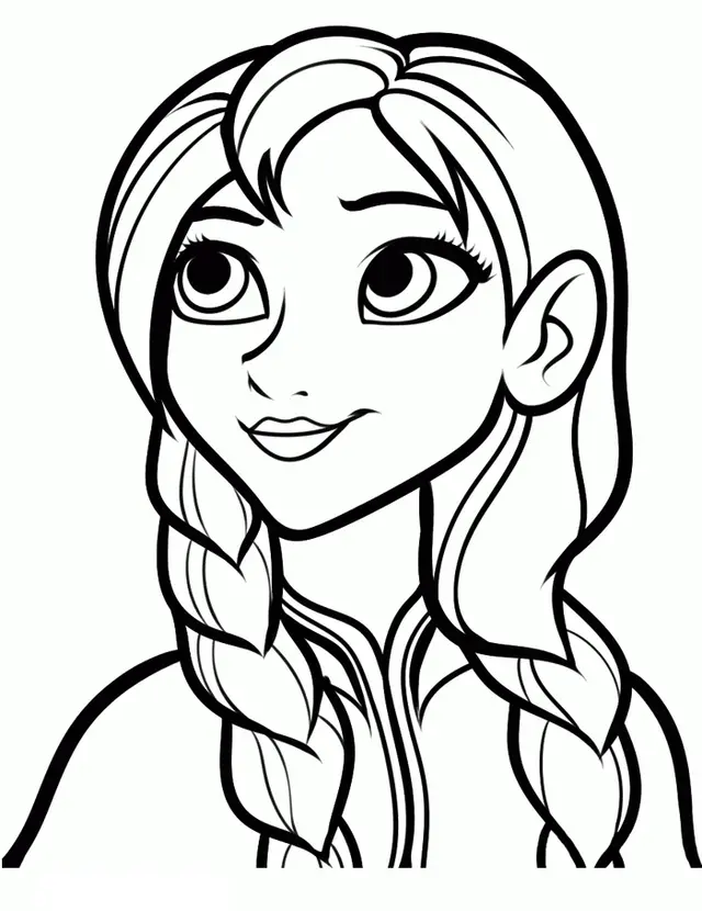Coloriage Reine Des Neiges Dessin Portrait - La Reine des neiges à imprimer