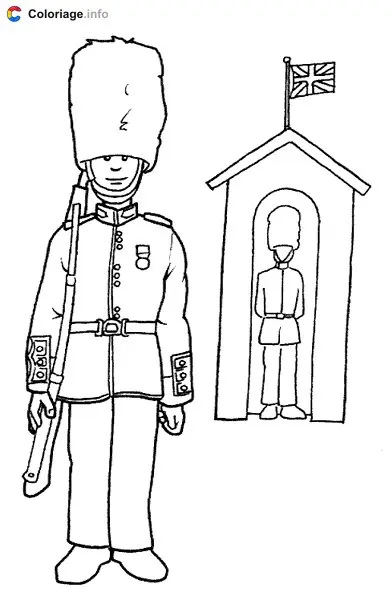 Coloriage Relevé de la garde britannique - Angleterre à imprimer