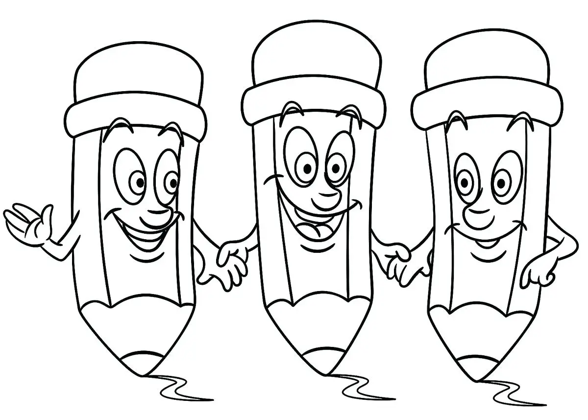 Coloriage Rentrée Scolaire Crayon Crayola - Rentrée scolaire à imprimer