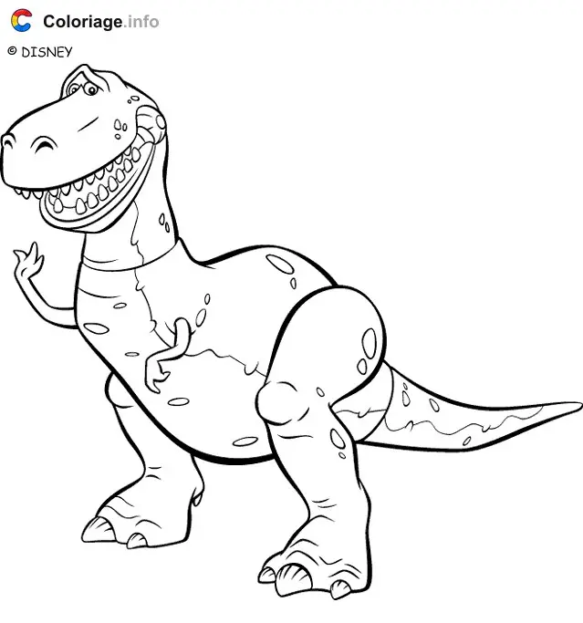 Rex the Dinosaur coloring page to print