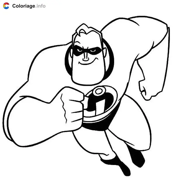 Coloriage Robert Parr - Les Indestructibles à imprimer