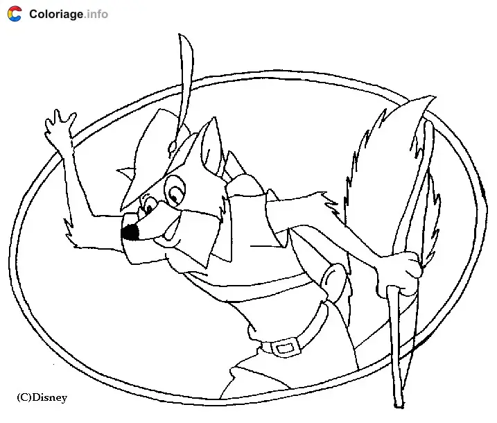Coloriage Robin de Loxley - Robin des Bois à imprimer