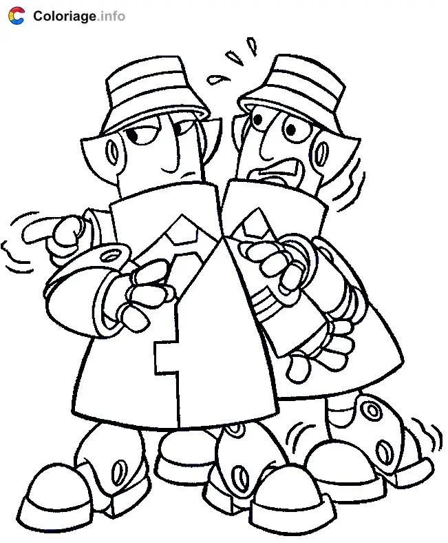 Coloriage Robots Inspecteur Gadget - Inspecteur Gadget à imprimer