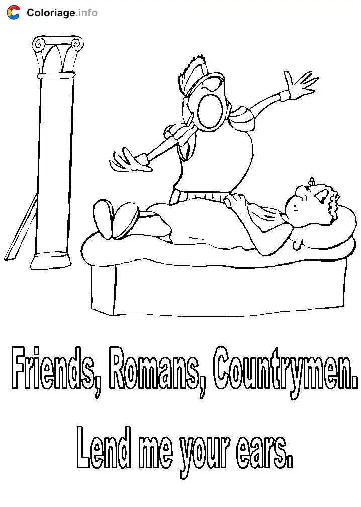 Coloriage Rome empereur 1 - Rome à imprimer