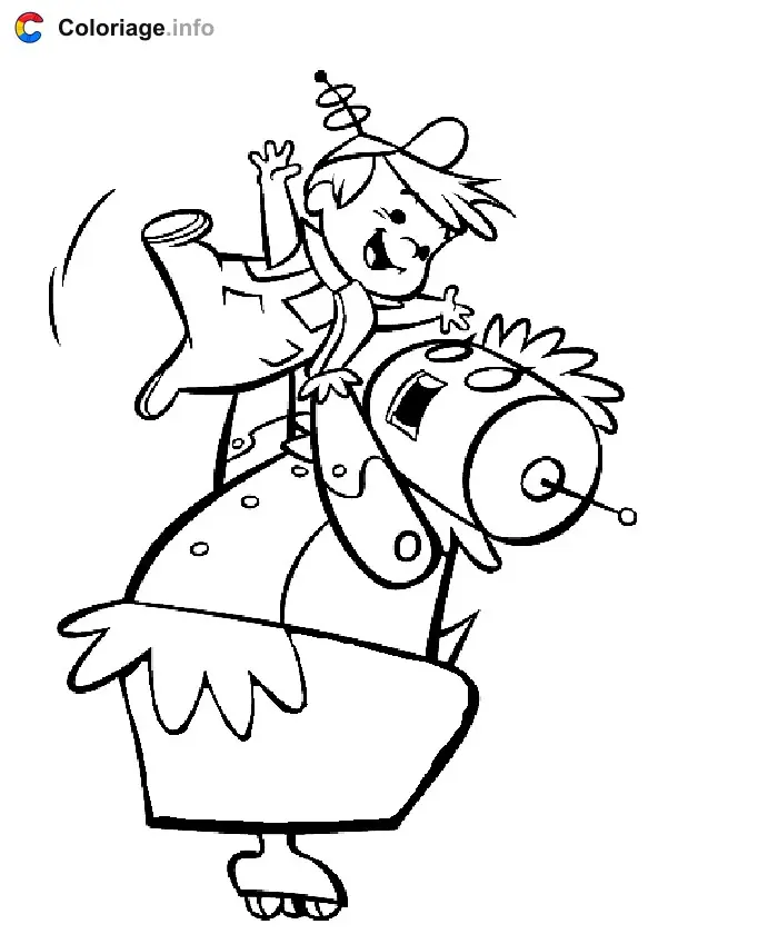 Coloriage Rosie porte Elroy - Les Jetson à imprimer