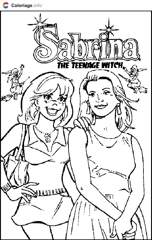 Coloriage Sabrina the teenage witch - Sabrina, l'apprentie sorcière à imprimer