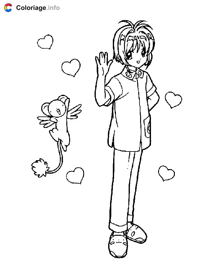 Coloriage Sakura 001 - Sakura à imprimer
