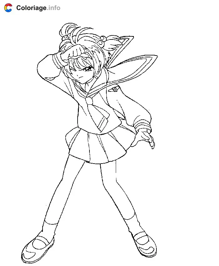 Coloriage Sakura 002 - Sakura à imprimer