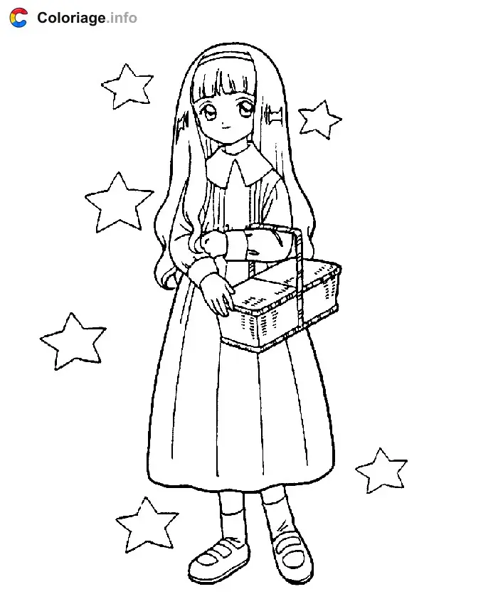 Coloriage Sakura 005 - Sakura à imprimer