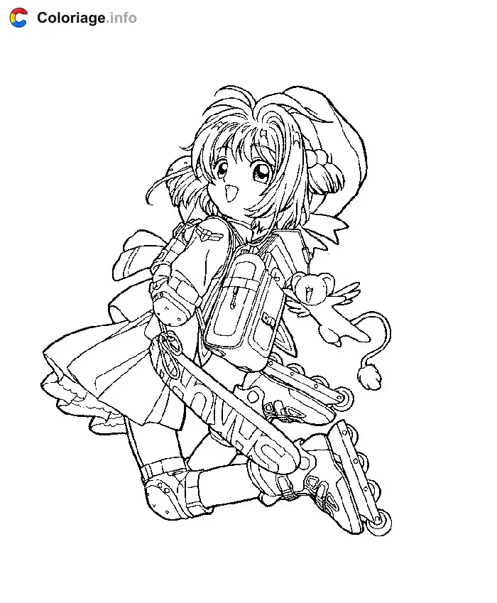 Coloriage Sakura 006 - Sakura à imprimer