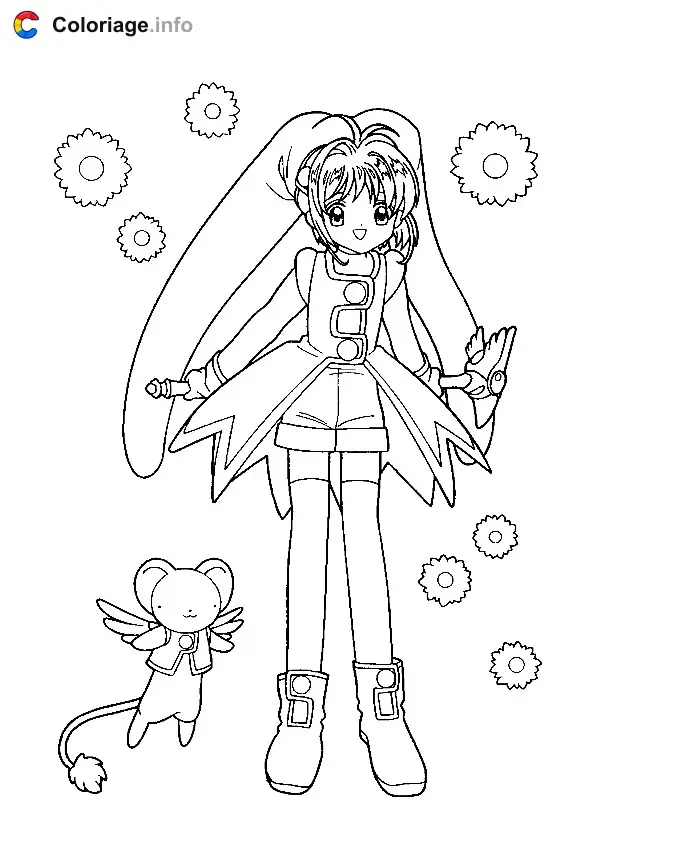 Coloriage Sakura 008 - Sakura à imprimer