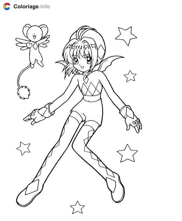 Coloriage Sakura 011 - Sakura à imprimer
