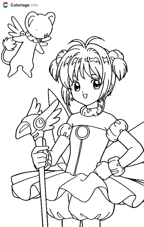 Coloriage Sakura 012 - Sakura à imprimer