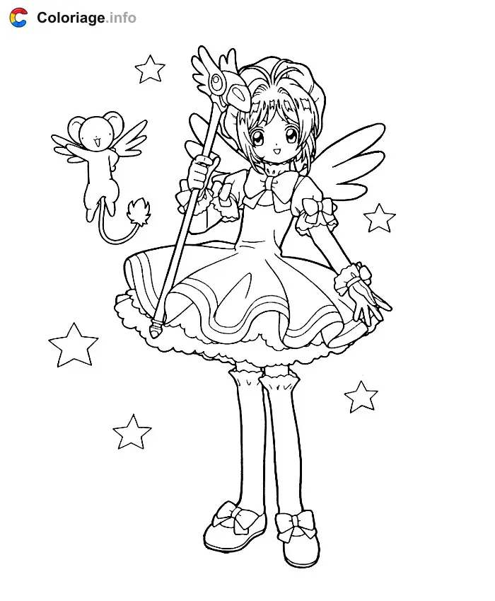Coloriage Sakura 013 - Sakura à imprimer