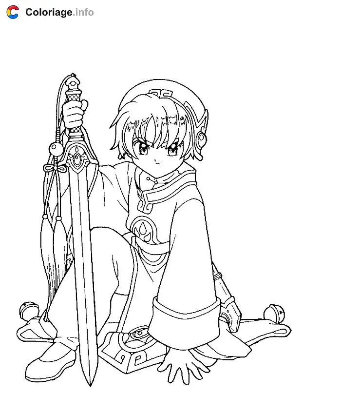 Coloriage Sakura 014 - Sakura à imprimer