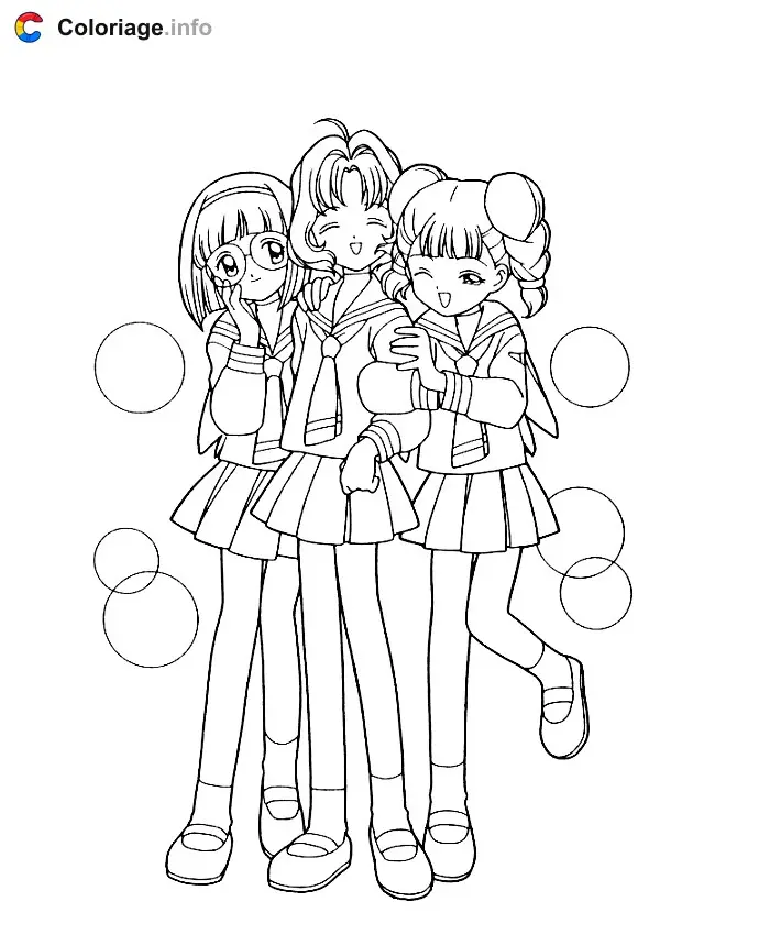 Coloriage Sakura 015 - Sakura à imprimer