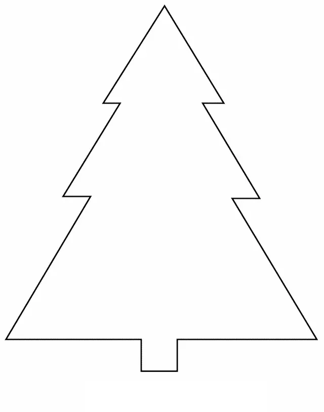 Coloriage Sapin de Noël aux branches décorées - Sapin Noël à imprimer