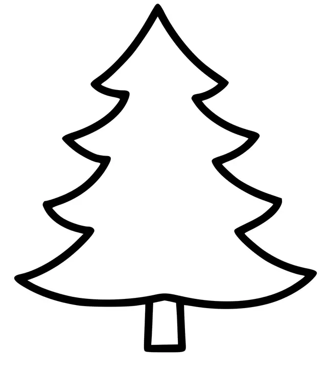 Coloriage Sapin De Noël Vide Sans Décoration Prescolaire - Noël maternelle à imprimer