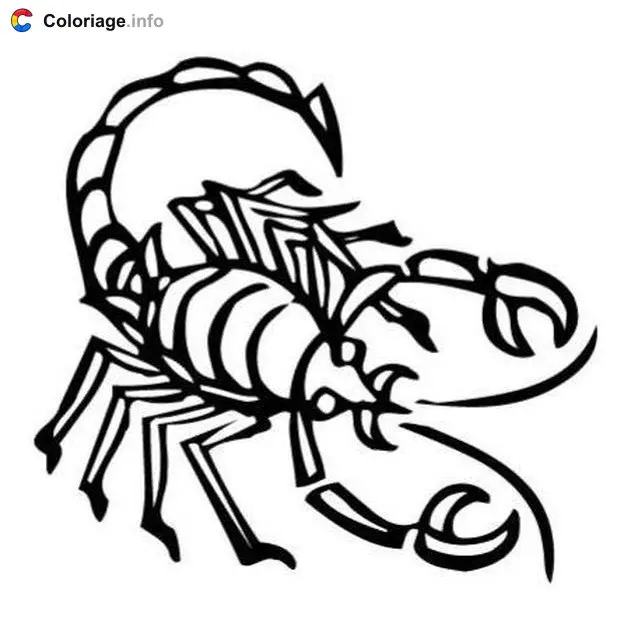 Coloriage Scorpion - Signes astrologiques à imprimer