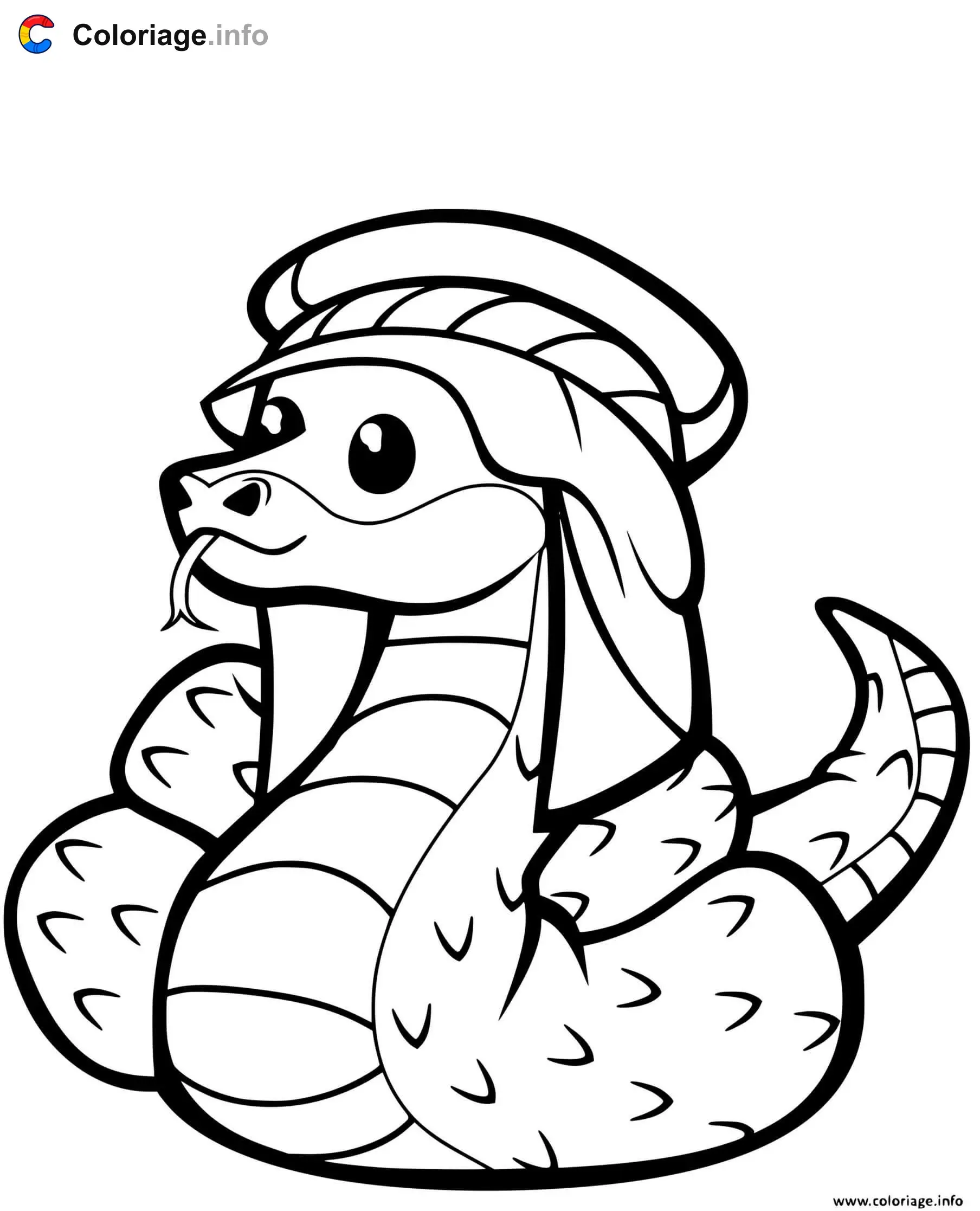 Desert Snake in Kufic Script coloring page to print