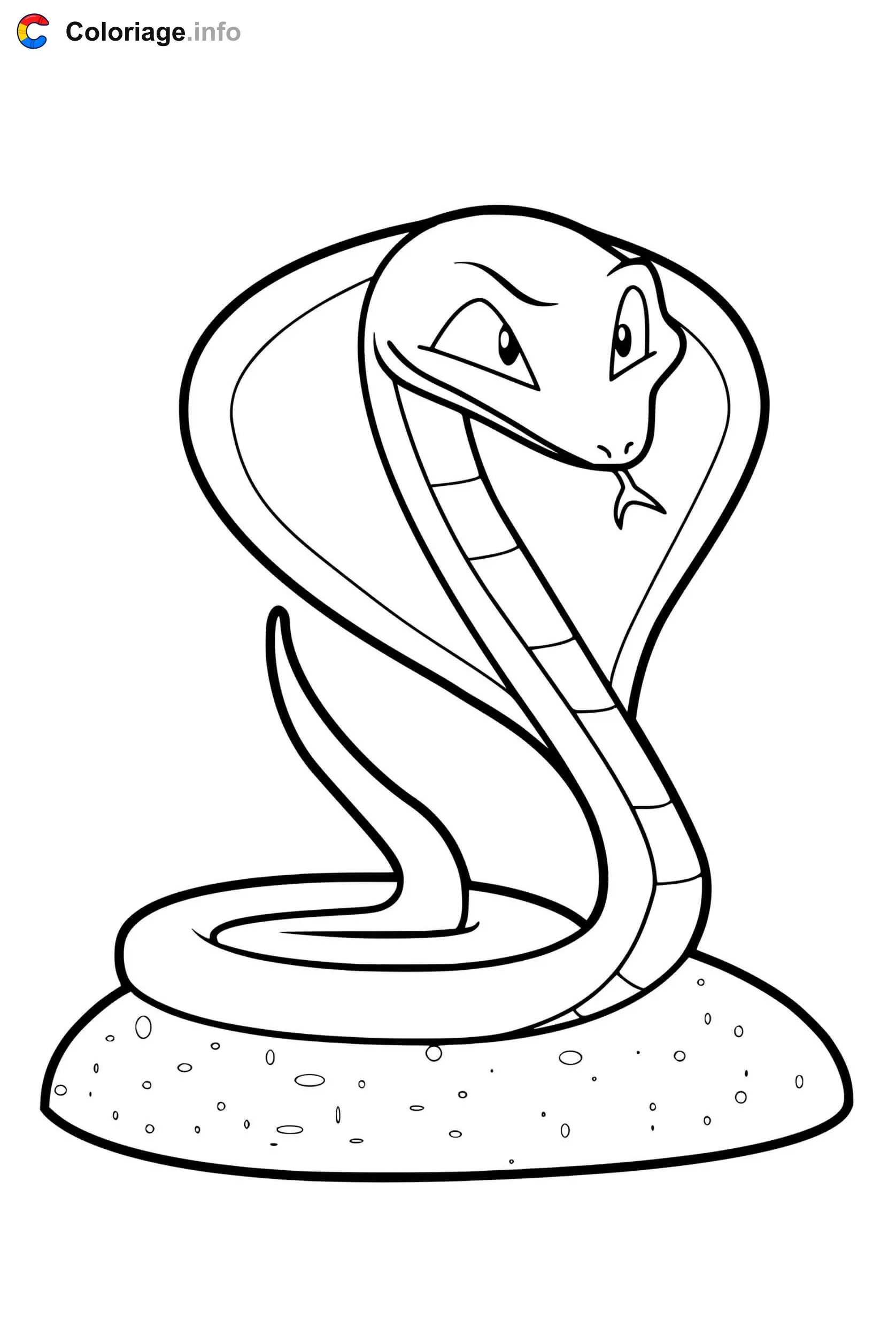 Python Snake coloring page to print