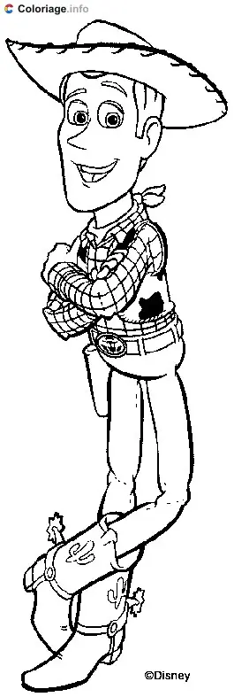 Sheriff Woody coloring page to print