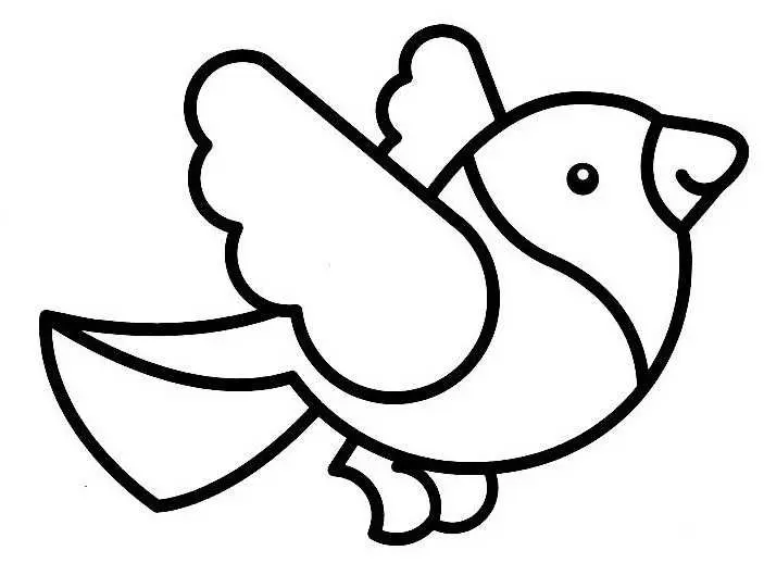 Coloriage Oiseau maternelle simple - Oiseau à imprimer