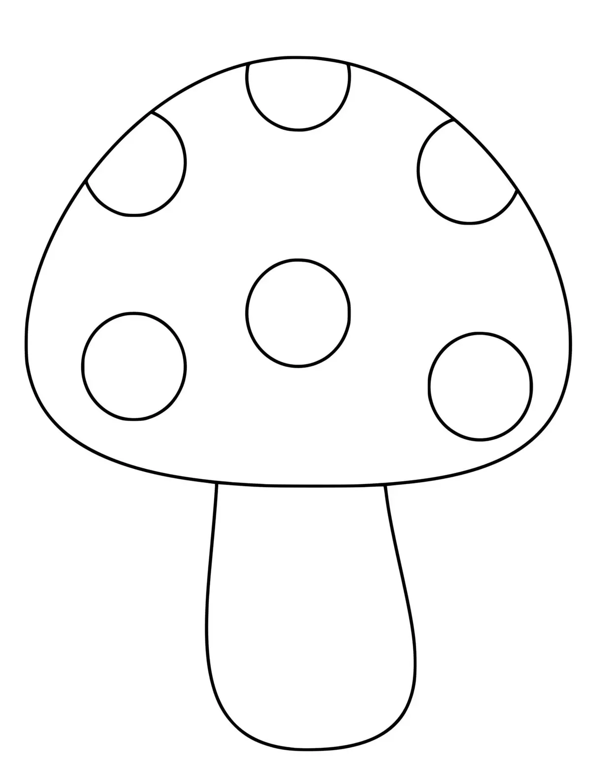 Disegno di Fungo semplice da stampare