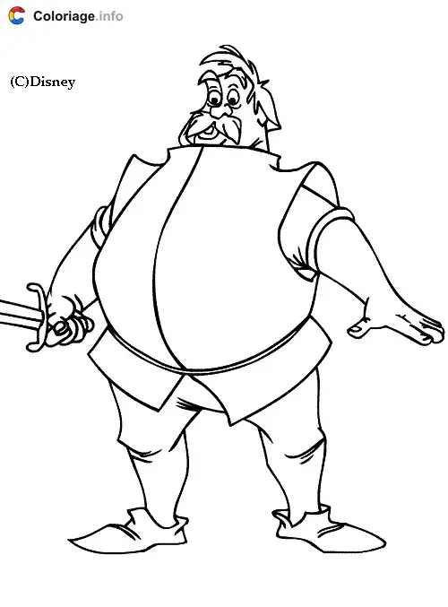 Coloriage Sir Hector - Merlin l'Enchanteur à imprimer