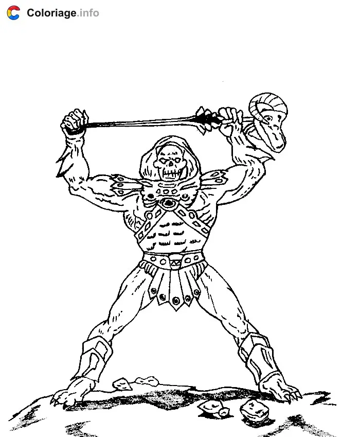 Coloriage Skeletor le chef des forces du mal - Musclor à imprimer