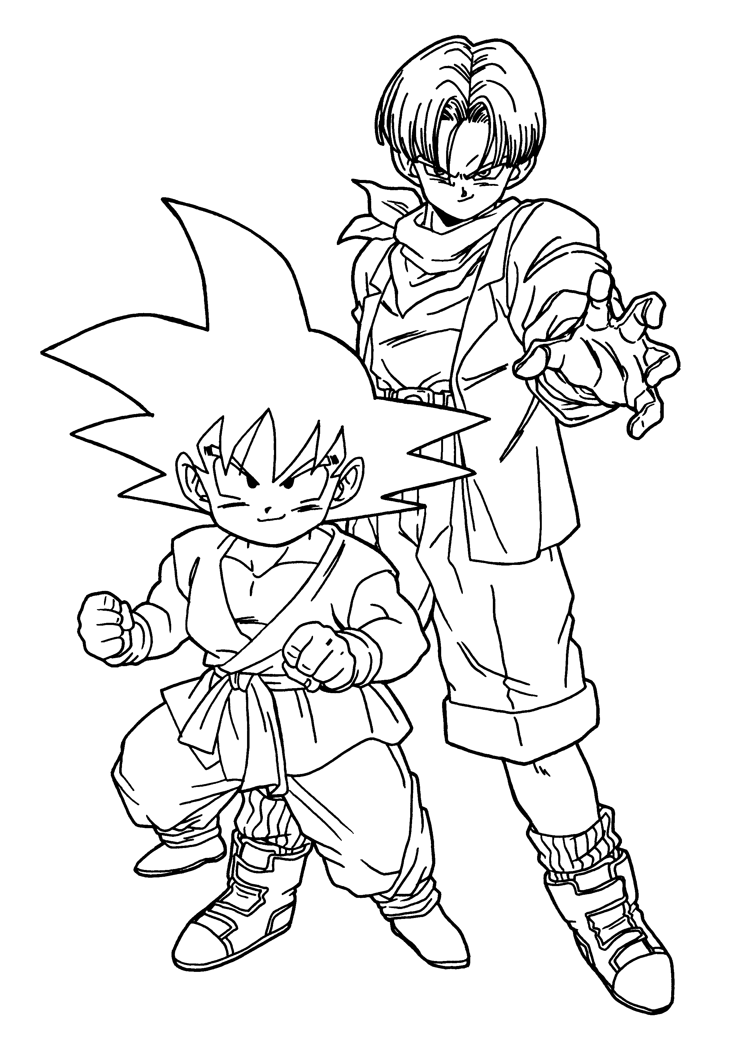 Dibujo de Goten, el joven guerrero Saiyan para colorear