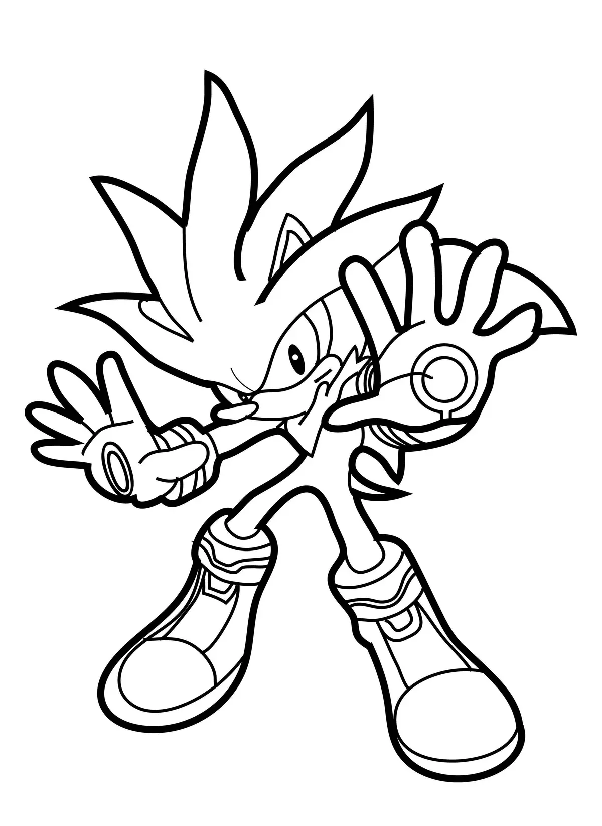 Sonic on a Quick Mission coloring page to print