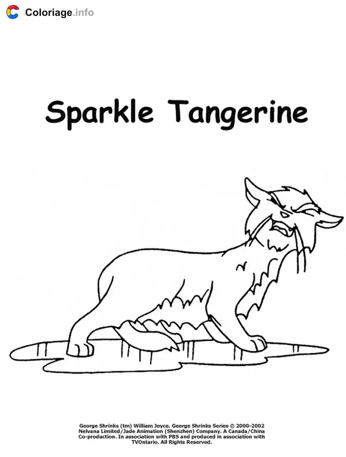 Coloriage Sparkle Tangerine 2 - George rétrécit à imprimer