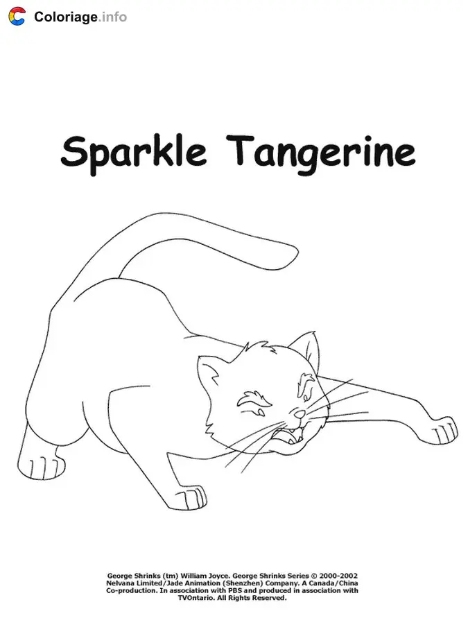 Coloriage Sparkle Tangerine - George rétrécit à imprimer