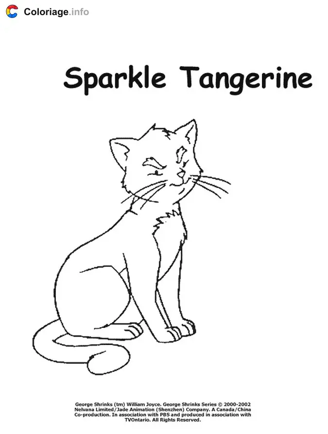 Coloriage Sparkle Tangerine 4 - George rétrécit à imprimer