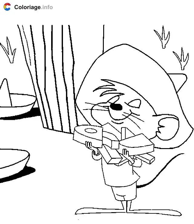 Coloriage Speedy Gonzalès 1 - Speedy Gonzales à imprimer